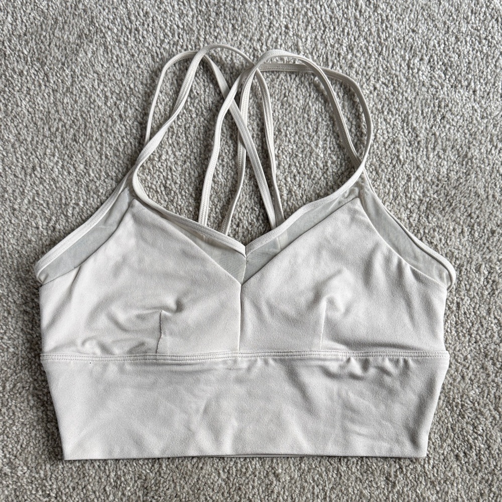 ALO Women’s Cream Strappy Bralette